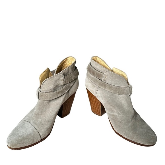 Rag & Bone | Gray Harrow Suede Ankle Boots Size 39 - Picture 4 of 11